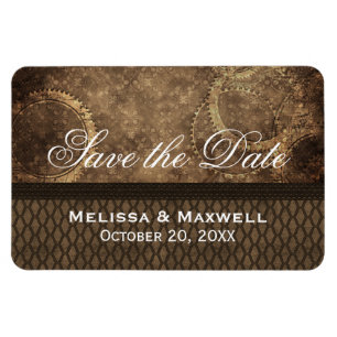 Metallgetriebe Save the Date Flexi Magnet, braun Magnet
