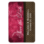 Metallgetriebe Save the Date Flexi Magnet, rosa Magnet (Vertikal)
