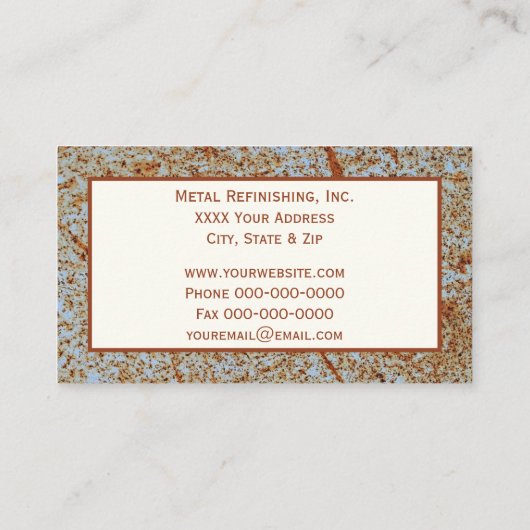 Metallgewebe aus rostfreiem Stahl mit eigenem Logo Visitenkarte (Rückseite)