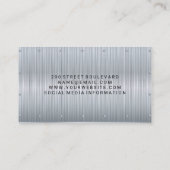 Metallgewebe | Hintergrund des Scheren-Symbols Visitenkarte (Rückseite)