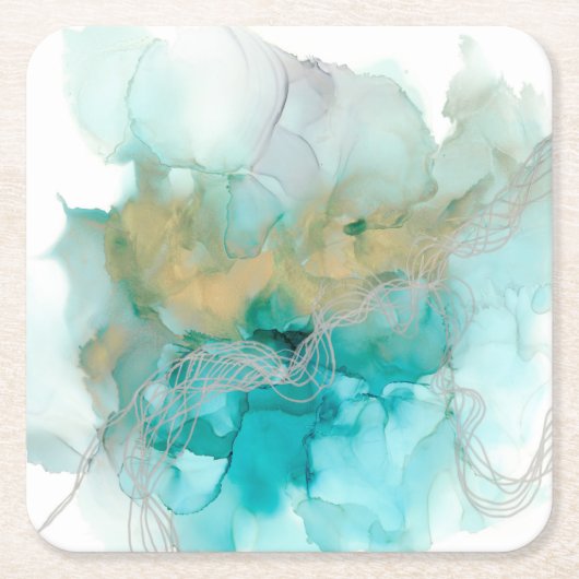 Metallgewebe Rechteckiger Pappuntersetzer (Vorderseite)