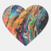 Metallgießkunst Herz-Aufkleber (Vorderseite)