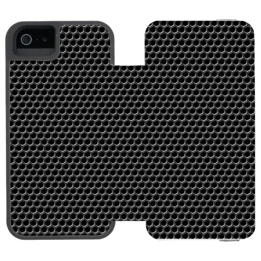 Metallgitterfeld - Hintergrund Incipio iPhone Geldbeutel-Hülle (Folio Geöffnet)