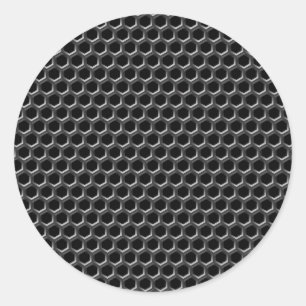 Metallgitterfeld - Hintergrund Runder Aufkleber