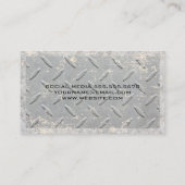 Metallgittermuster | Grunge | Semi Truck Visitenkarte (Rückseite)