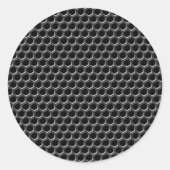 Metallgittermuster - Hintergrund Runder Aufkleber (Vorderseite)