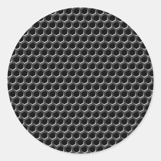 Metallgittermuster - Hintergrund Runder Aufkleber (Vorderseite)