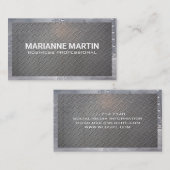 Metallgittermuster | Rivets Visitenkarte (Vorne/Hinten)