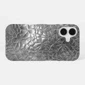 Metallgrau Glanz iPhone 16 Hülle (Rückseite (Horizontal))