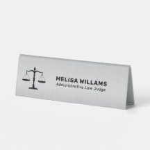 Metallgrau-Tischständer mit individuellem Logo