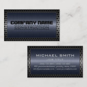 Metallgrenzbau Elegant Steel Look #10 Visitenkarte (Vorne/Hinten)