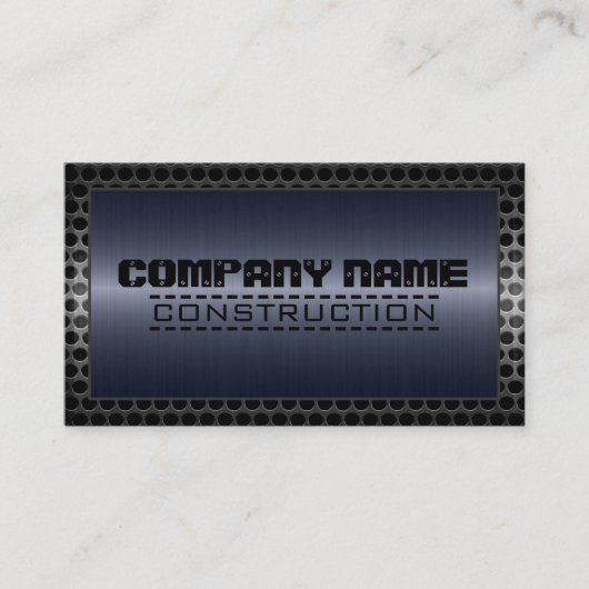 Metallgrenzbau Elegant Steel Look #10 Visitenkarte (Vorderseite)