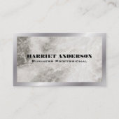 Metallgrenze | Marmor Visitenkarte (Vorderseite)