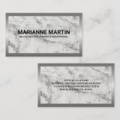 Metallgrenze | Marmorboden Visitenkarte (Vorne/Hinten)