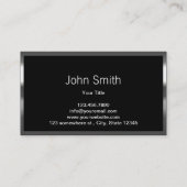 Metallgrenzgraue Begräbnis- Visitenkarte (Rückseite)