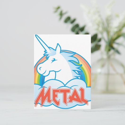 metallhaltig postkarte (Stehend Vorderseite)