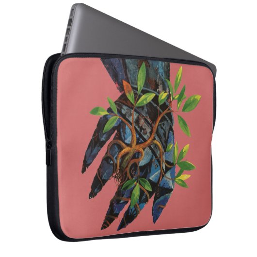 Metallhandwachsende Baum-Laptop-Kasten Lemuel Laptopschutzhülle (Vorne Rechts)