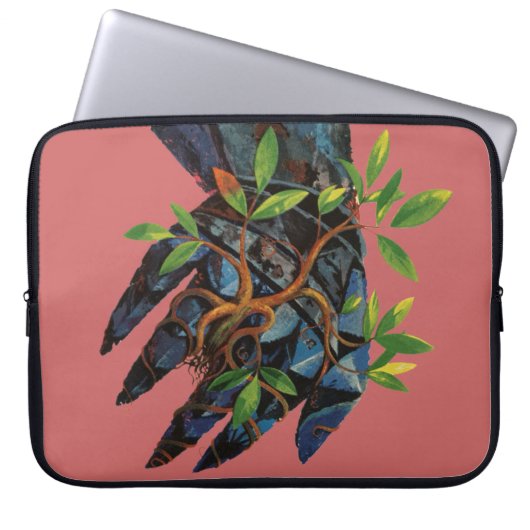 Metallhandwachsende Baum-Laptop-Kasten Lemuel Laptopschutzhülle (Vorderseite)