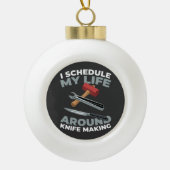 Metallhandwerk Keramik Kugel-Ornament (Vorderseite)