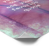 Metallherz ergänzen Ihr eigenes Zitat Poster (Ecke)