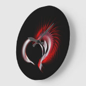 Metallherz Große Wanduhr (Winkel)