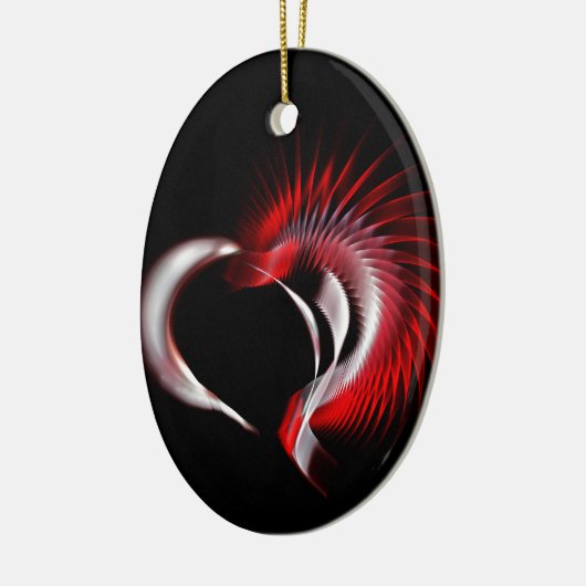 Metallherz Keramikornament (Links)