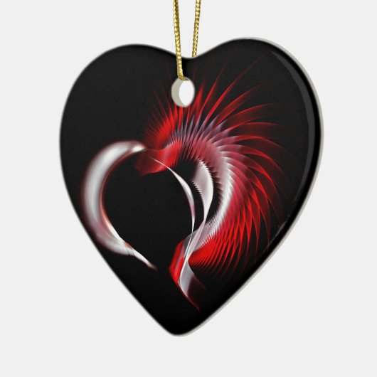 Metallherz Keramikornament (Links)