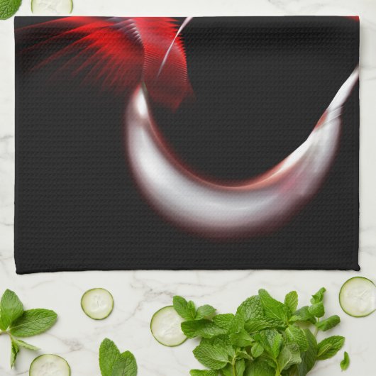 Metallherz Küchentuch (Gefaltet)