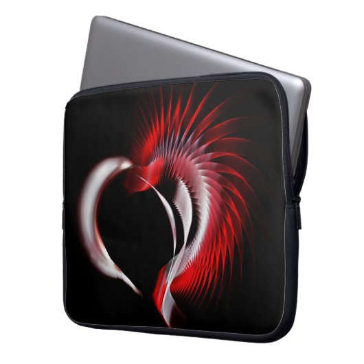 Metallherz Laptopschutzhülle (Vorderseite Links)