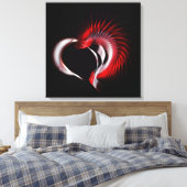 Metallherz Leinwanddruck (Insitu (Schlafzimmer))