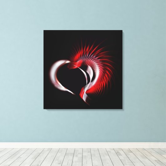 Metallherz Leinwanddruck (Insitu (Holzboden))