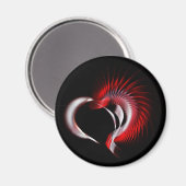 Metallherz Magnet (Vorderseite/Rückseite)