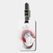 Metallherz mit Shakespeares Sonnet 18 Gepäckanhänger (Vorderseite vertikal)