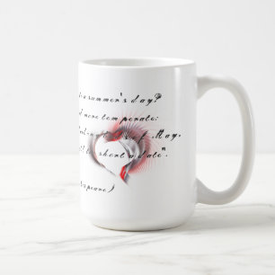 Metallherz mit Shakespeares Sonnet 18 Kaffeetasse