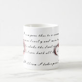 Metallherz mit Shakespeares Sonnet 18 Kaffeetasse (Mittel)
