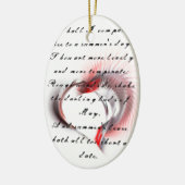 Metallherz mit Shakespeares Sonnet 18 Keramikornament (Links)