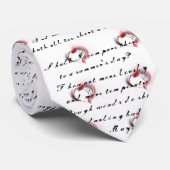 Metallherz mit Shakespeares Sonnet 18 Krawatte (Gerollt)