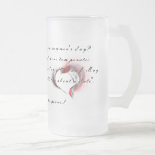 Metallherz mit Shakespeares Sonnet 18 Mattglas Bierglas