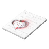 Metallherz mit Shakespeares Sonnet 18 Notizblock (Rotiert)