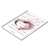 Metallherz mit Shakespeares Sonnet 18 Notizblock (Linke Seite)