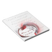 Metallherz mit Shakespeares Sonnet 18 Notizblock (angewinkelt)