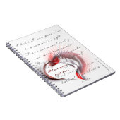 Metallherz mit Shakespeares Sonnet 18 Notizblock (Rechte Seite)