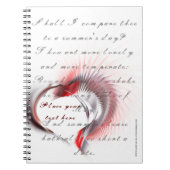 Metallherz mit Shakespeares Sonnet 18 Notizblock (Vorderseite)