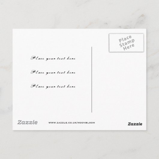 Metallherz mit Shakespeares Sonnet 18 Postkarte (Rückseite)