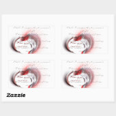 Metallherz mit Shakespeares Sonnet 18 Rechteckiger Aufkleber (Blatt)