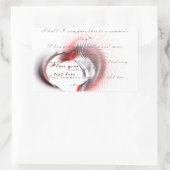 Metallherz mit Shakespeares Sonnet 18 Rechteckiger Aufkleber (Tasche)