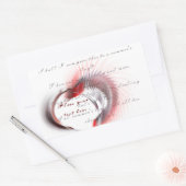 Metallherz mit Shakespeares Sonnet 18 Rechteckiger Aufkleber (Umschlag)