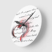 Metallherz mit Shakespeares Sonnet 18 Runde Wanduhr (Winkel)
