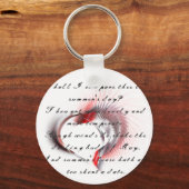 Metallherz mit Shakespeares Sonnet 18 Schlüsselanhänger (Vorderseite)
