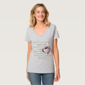 Metallherz mit Shakespeares Sonnet 18 T-Shirt (Vorderseite Vollansicht)